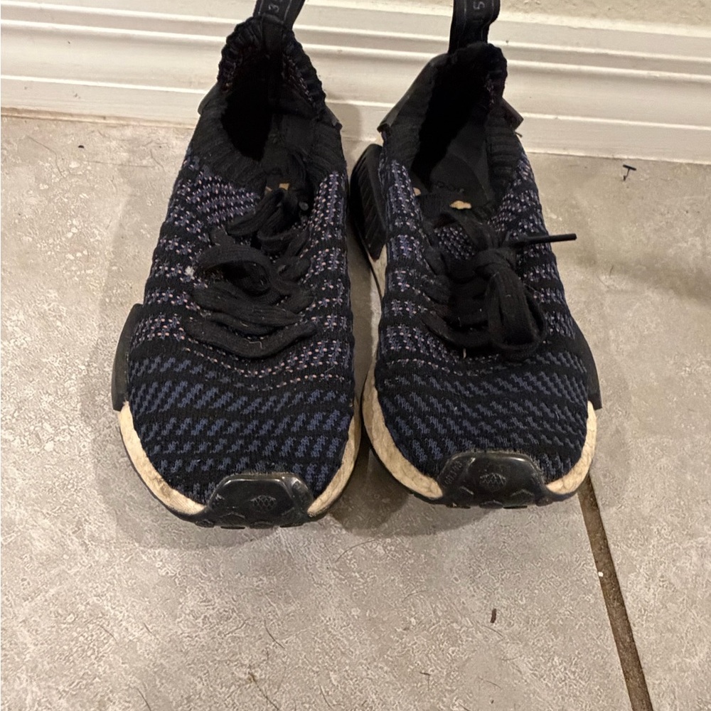 adidas NMD Black and Cream Knit Sneakers